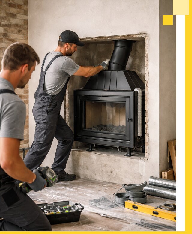 Установка каминных топок в Советской Гавани: монтаж, подключение