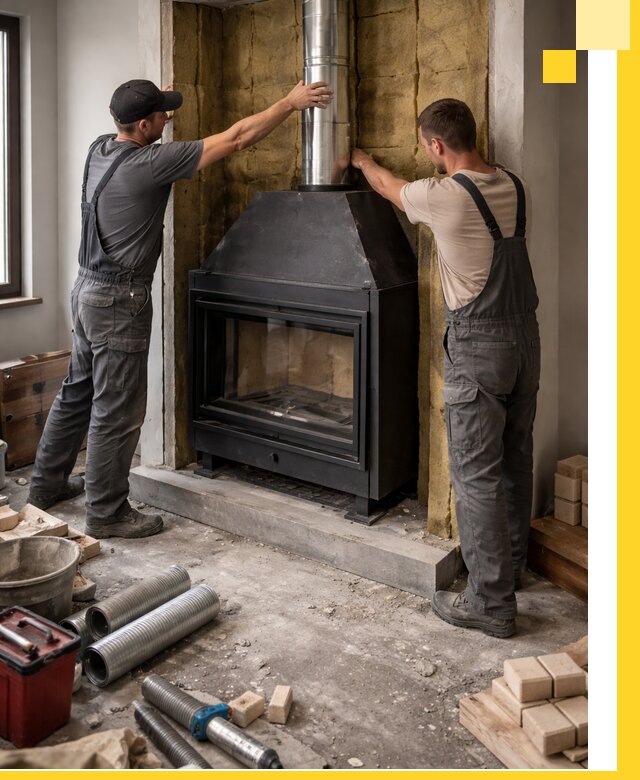 Изготовление и монтаж закрытых каминов в Советской Гавани под ключ
