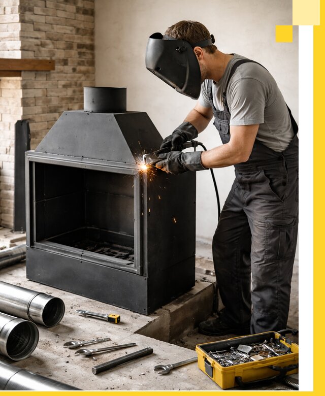 Продажа и установка металлических каминов в Советской Гавани под ключ