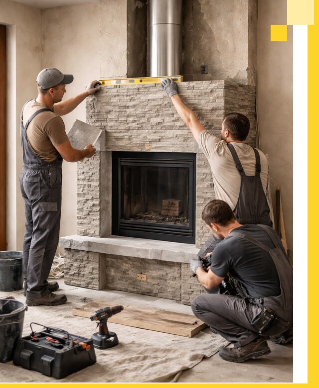 Профессиональный монтаж каминов под ключ в Советской Гавани для дома