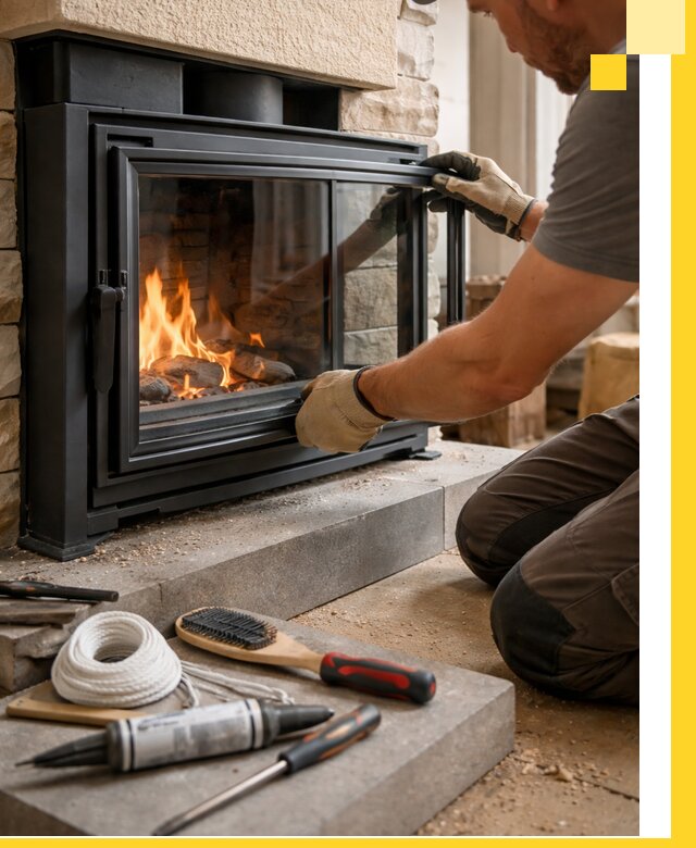 Производство, монтаж и доставка каминов со стеклом в Советской Гавани