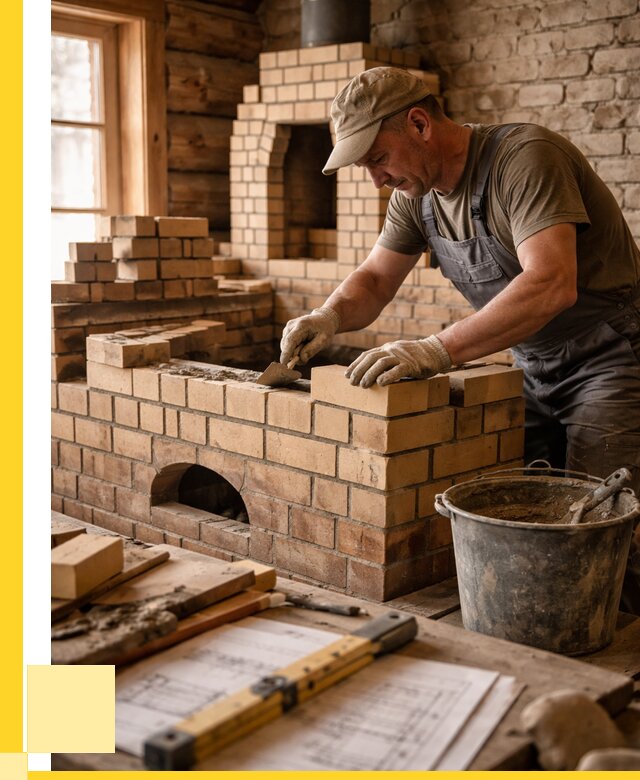 Кладка печей из кирпича в Советской Гавани цены от 31167 р. - ЭриданСвс