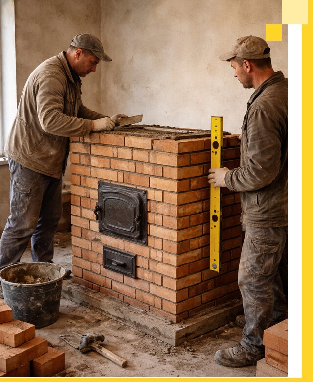 Отопительные печи под ключ в Советской Гавани, установка и сборка