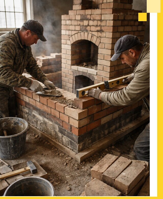 Изготовление и монтаж печей и каминов из кирпича в Советской Гавани