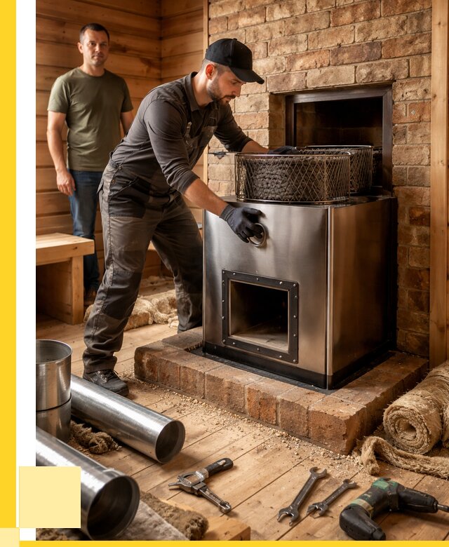 Монтаж банных печей под ключ в Советской Гавани от 18700 р., ЭриданСвс