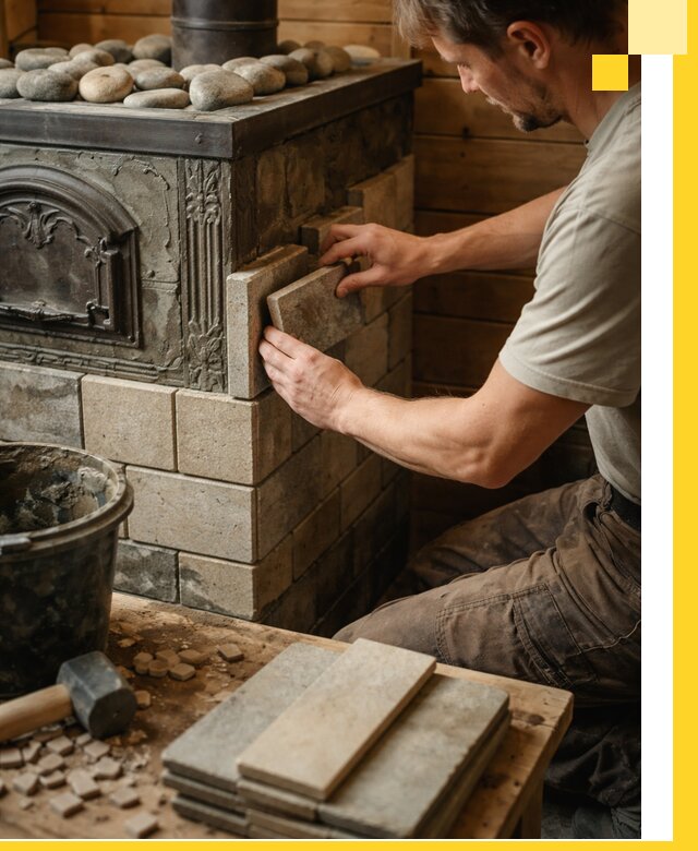 Облицовка банных печей в Советской Гавани профессиональная отделка