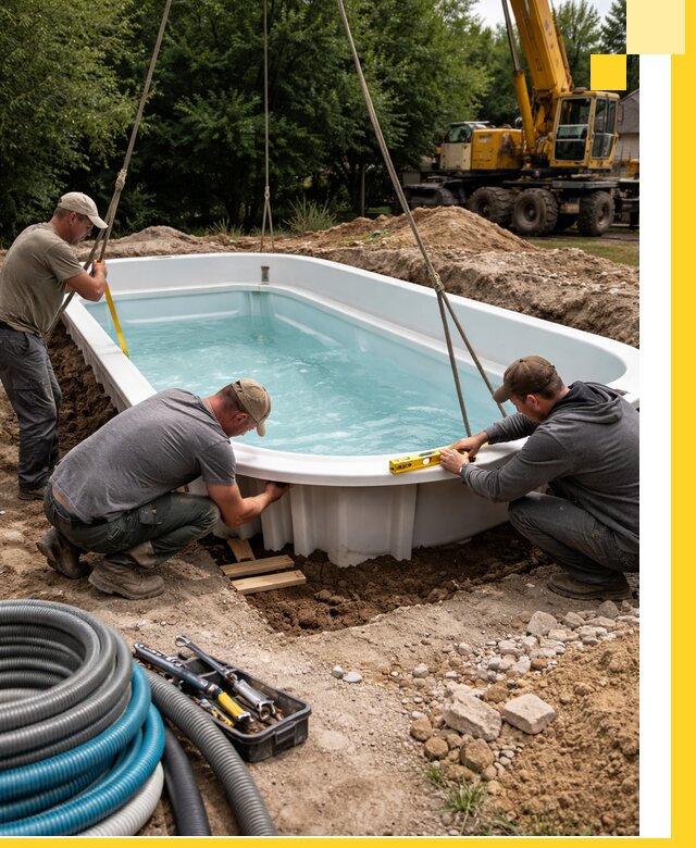 Установка и монтаж композитных бассейнов под ключ в Советской Гавани