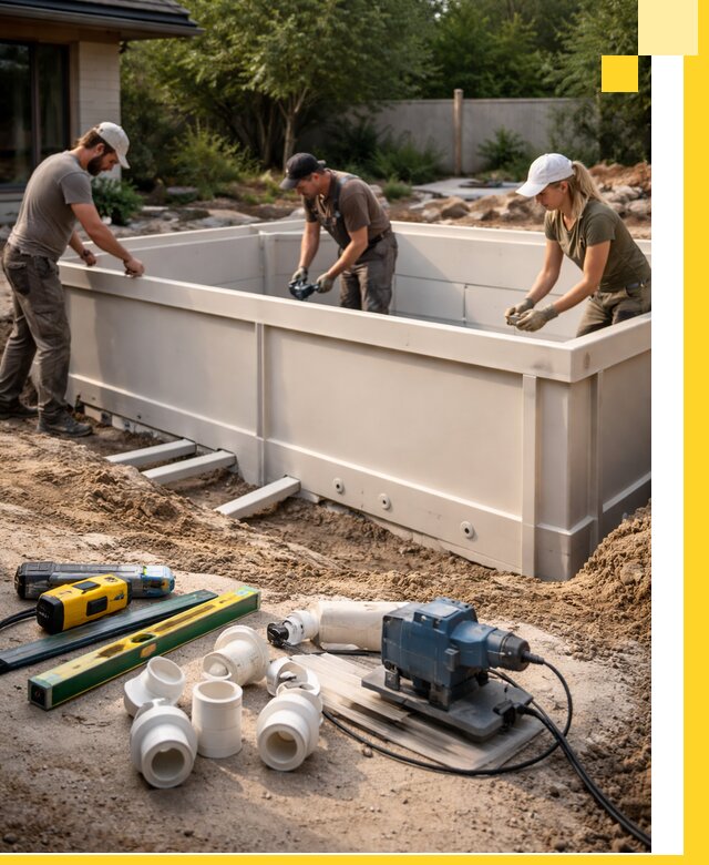 Установка полипропиленовых бассейнов под ключ в Советской Гавани