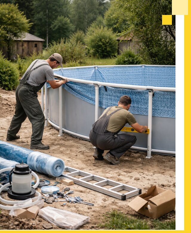 Установка и монтаж каркасных бассейнов в Советской Гавани под ключ