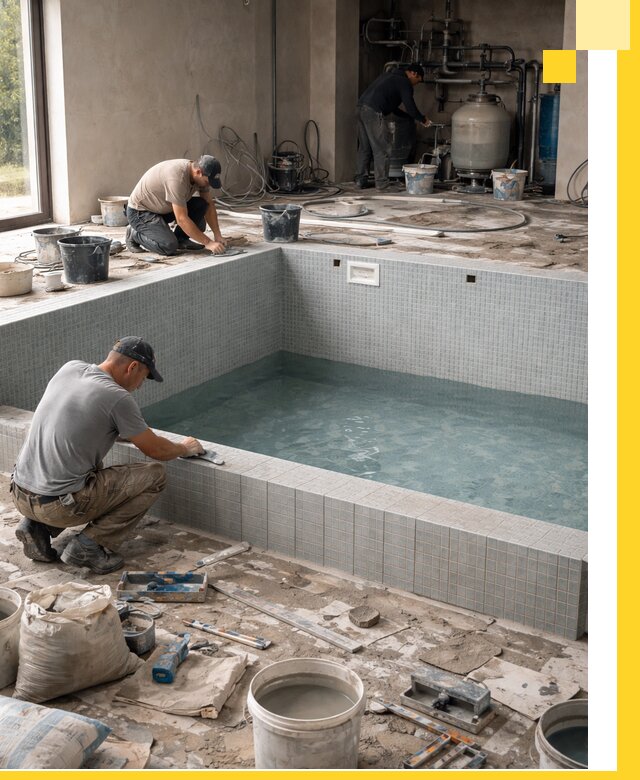 Строительство и монтаж бассейнов в помещении в Советской Гавани