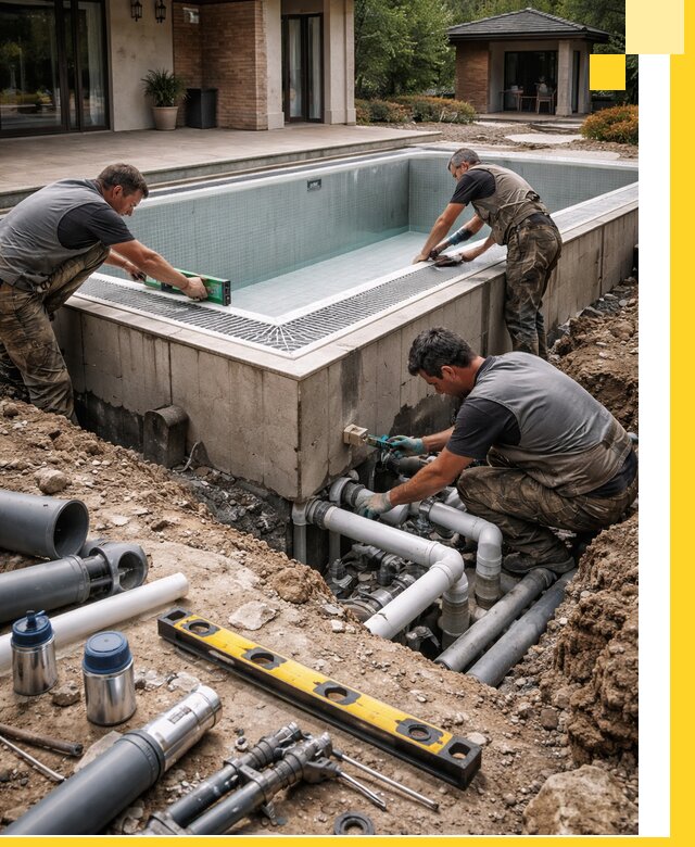 Строительство переливных бассейнов в Советской Гавани под ключ