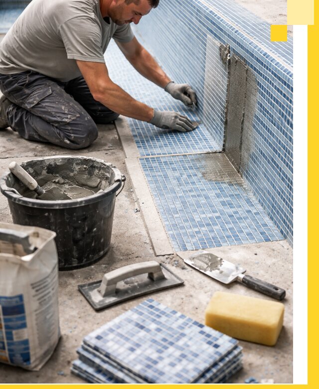 Укладка и ремонт мозаики для бассейнов под ключ в Советской Гавани