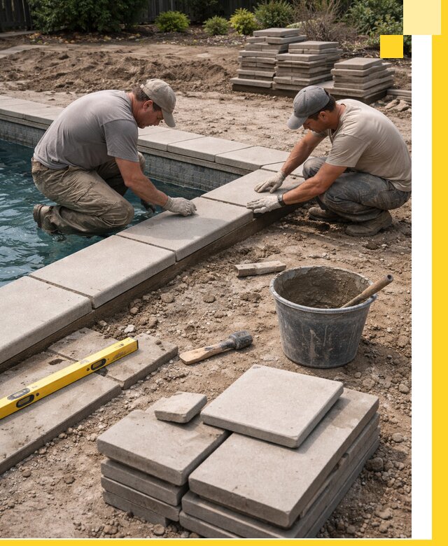 Установка и изготовление копингового камня для бассейнов в Советской Гавани