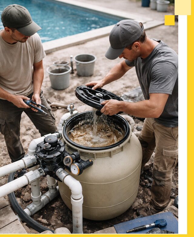 Установка и обслуживание песочных фильтров для бассейнов в Советской Гавани