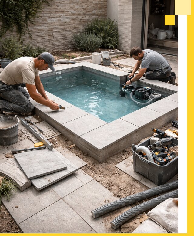 Мини бассейны под ключ в Советской Гавани, дизайн и установка