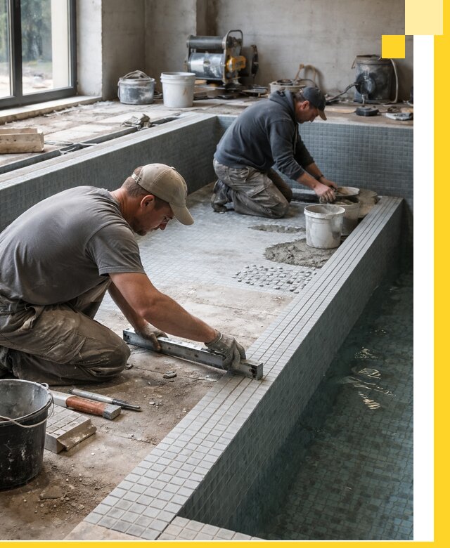 Строительство бассейна в частном доме в Советской Гавани под ключ