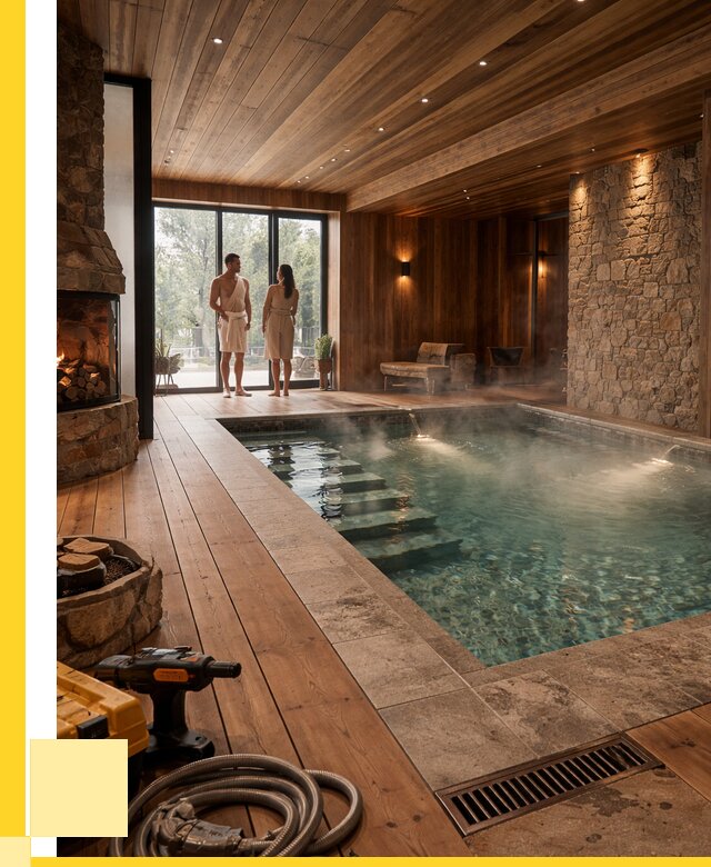 Проекты бань с бассейном под ключ в Советской Гавани от 77918 р., ЭриданСвс