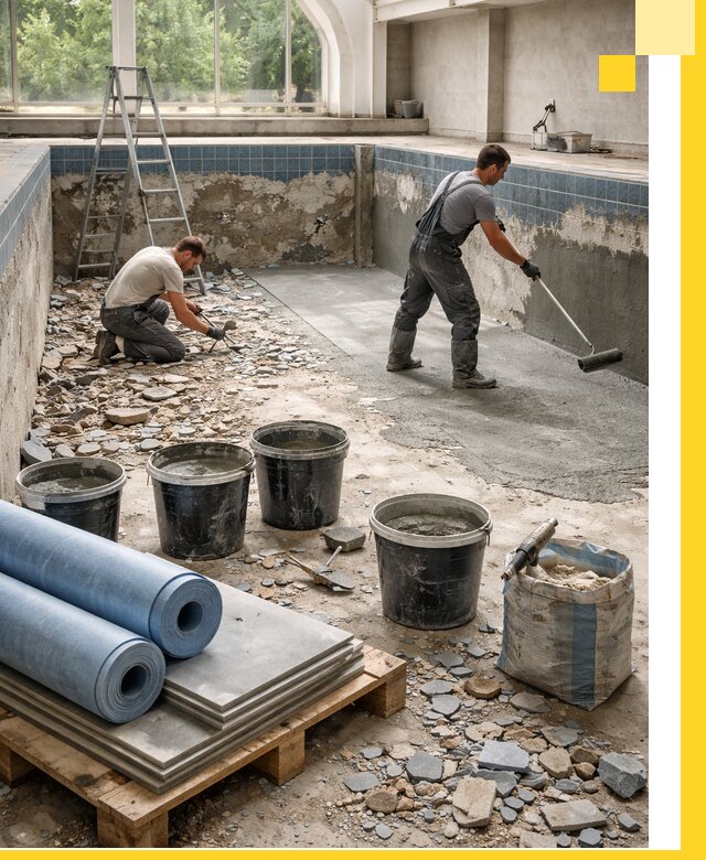 Реконструкция бассейнов в Советской Гавани: ремонт, гидроизоляция