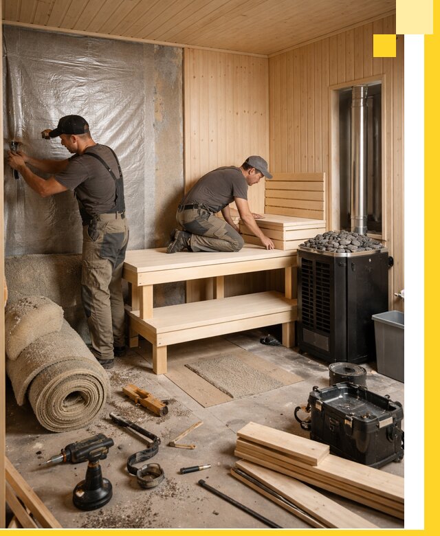 Проекты саун под ключ в Советской Гавани дизайн и строительство