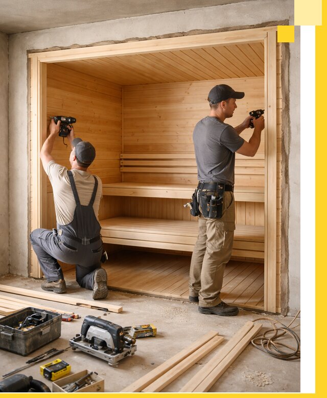 Монтаж саун под ключ в Советской Гавани — проектирование и установка