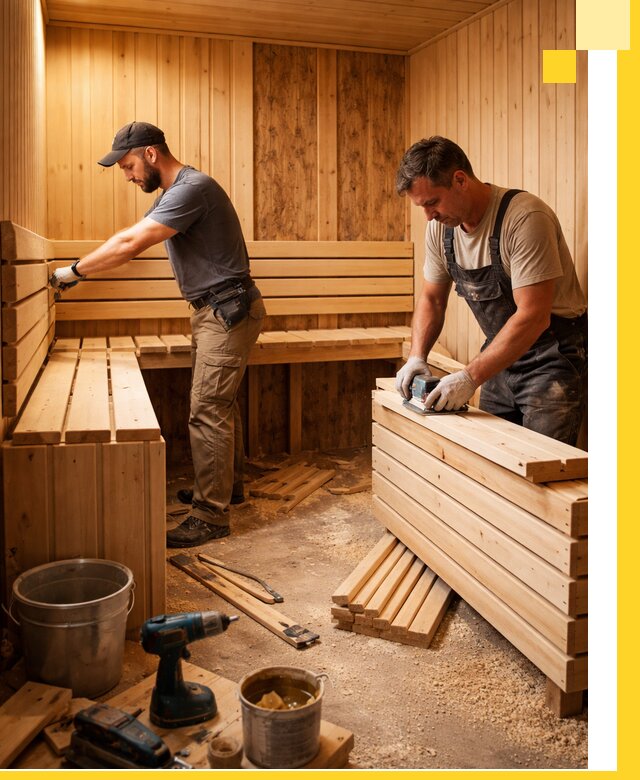Профессиональный комплексный ремонт саун под ключ в Советской Гавани