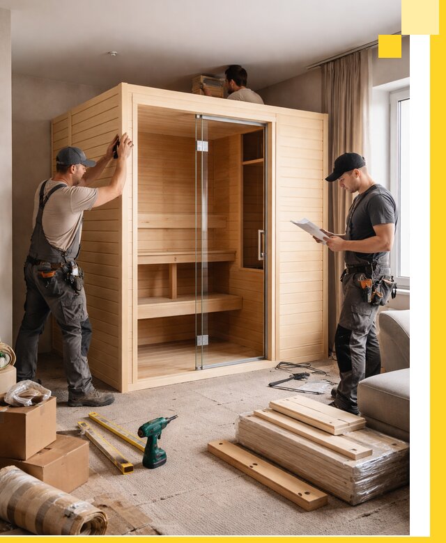 Установка и благоустройство саун в квартире в Советской Гавани