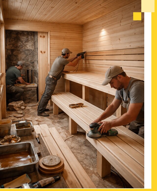 Профессиональная отделка бань в Советской Гавани под ключ, с гарантией