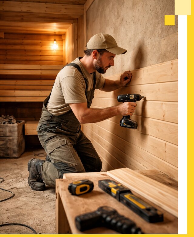 Профессиональная внутренняя отделка бани в Советской Гавани под ключ