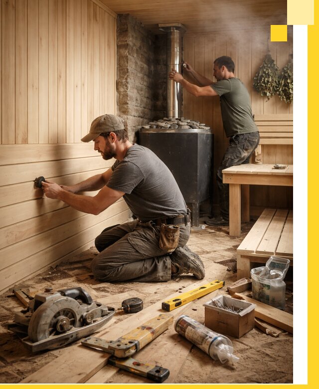 Полное строительство и оснащение парных под ключ в Советской Гавани