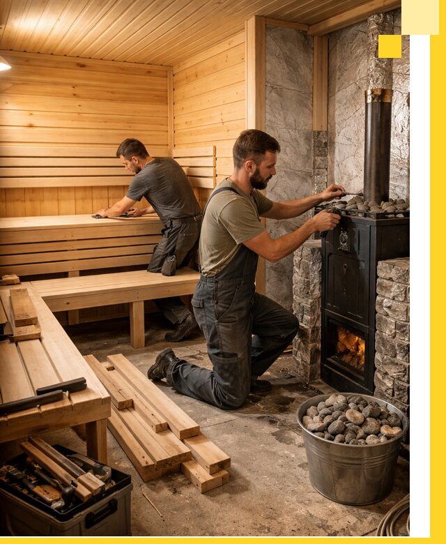 Дизайн и строительство интерьеров бань под ключ в Советской Гавани