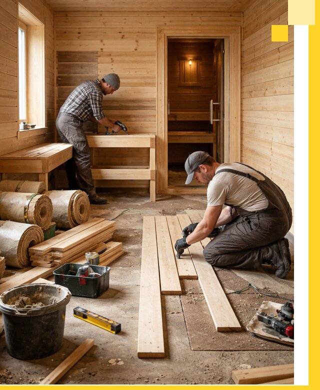 Индивидуальный проект бани с комнатой отдыха под ключ в Советской Гавани