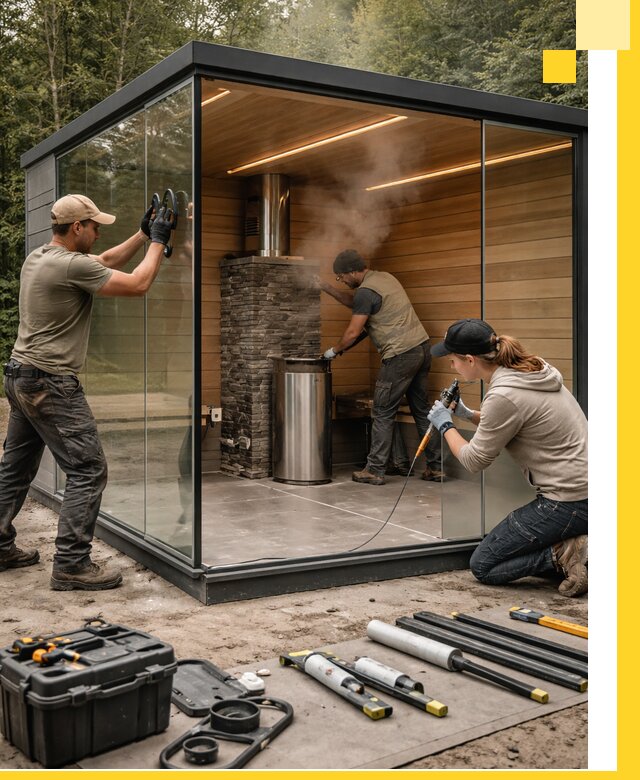 Проектирование и строительство стеклянных бань в Советской Гавани