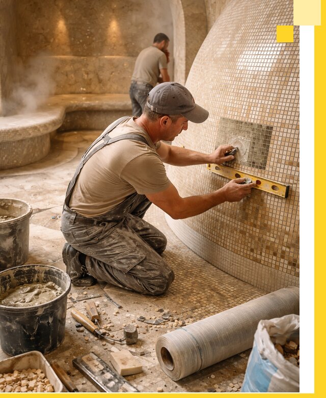 Хамам под ключ в Советской Гавани: проектирование, строительство, отделка