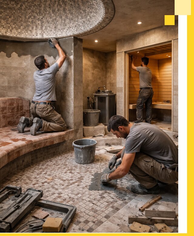 Проект и строительство хамама бани и сауны под ключ в Советской Гавани