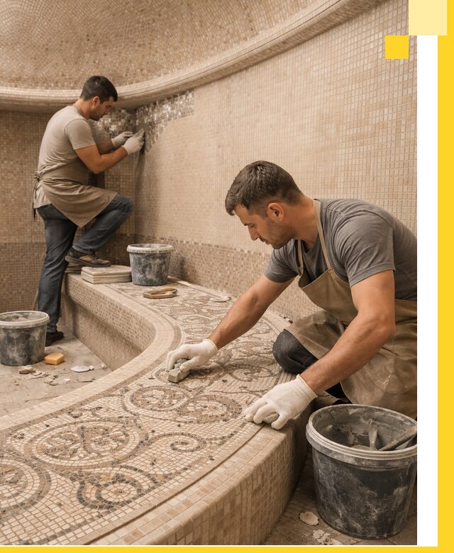 Плитка для хамама в Советской Гавани, укладка, подбор и поставка